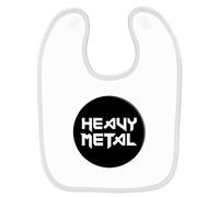 Mygoodprice Bavoir bébé imprimé heavy metal Blanc