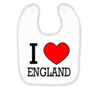 Mygoodprice Bavoir bébé imprimé i love angleterre Blanc