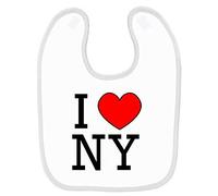Mygoodprice Bavoir bébé imprimé i love new-york Blanc