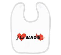 Mygoodprice Bavoir bébé imprimé j'aime la savoie Blanc