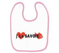 Mygoodprice Bavoir bébé imprimé j'aime la savoie Rose