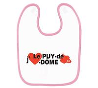 Mygoodprice Bavoir bébé imprimé j'aime le puy-de-dôme Rose
