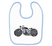 Mygoodprice Bavoir bébé imprimé moto biker Bleu