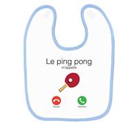 Mygoodprice Bavoir bébé imprimé ping pong m'appelle Bleu