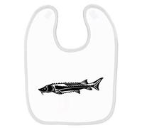 Mygoodprice Bavoir bébé imprimé poisson 3 Blanc
