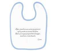 Mygoodprice Bavoir bébé kaamelott caius repas Bleu
