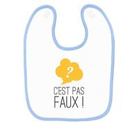 Mygoodprice Bavoir bébé kaamelott c'est pas faux 2 Blanc