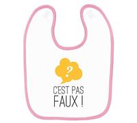 Mygoodprice Bavoir bébé kaamelott c'est pas faux 2 Rose
