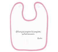 Mygoodprice Bavoir bébé kaamelott kadoc compote Rose
