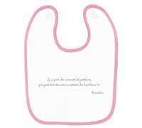 Mygoodprice Bavoir bébé kaamelott karadoc recette du bonheur Blanc Rose