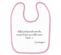 Mygoodprice Bavoir bébé kaamelott léodagan merde Rose