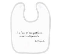 Mygoodprice Bavoir bébé kaamelott roi dagan fleur Blanc