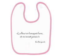 Mygoodprice Bavoir bébé kaamelott roi dagan fleur Rose