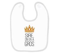 Mygoodprice Bavoir bébé kaamelott sire on en gros 2 Blanc