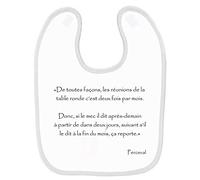 Mygoodprice Bavoir bébé kaamelott table ronde perceval