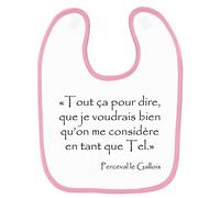 Mygoodprice Bavoir bébé kaamelott tel perceval Rose