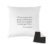 Mygoodprice Housse de Coussin Bicolore imprimé 40x40 cm Kaamelott tel Perceval Noir