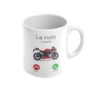 Mygoodprice MUG en céramique au motif Moto m'appelle