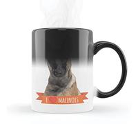 Mygoodprice MUG Magique qui change de couleur sensible à la chaleur - Thermosensible - en céramique au motif I love malinois