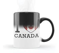 Mygoodprice MUG Magique qui change de couleur sensible à la chaleur - Thermosensible - en céramique au motif I love drapeau canada