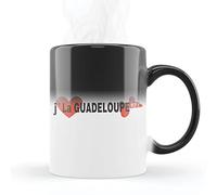 Mygoodprice MUG Magique qui change de couleur sensible à la chaleur - Thermosensible - en céramique au motif J'aime la Guadeloupe
