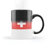 Mygoodprice MUG Magique qui change de couleur sensible à la chaleur - Thermosensible - en céramique au motif Drapeau Suisse