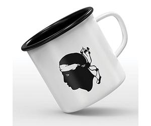 Mygoodprice MUG tasse émaillée au motif Corse