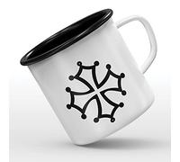 Mygoodprice MUG tasse émaillée au motif Croix occitane