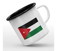 Mygoodprice MUG tasse émaillée au motif Drapeau Jordanie