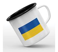 Mygoodprice MUG tasse émaillée au motif Drapeau Ukraine