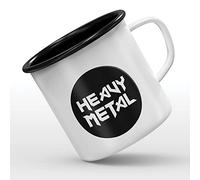 Mygoodprice MUG tasse émaillée au motif Heavy Metal