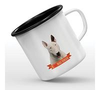 Mygoodprice MUG tasse émaillée au motif I love bull terrier