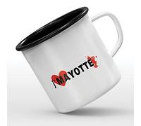 Mygoodprice MUG tasse émaillée au motif J'aime la Mayotte