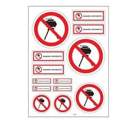 Mygoodprice Planche A4 de Stickers Radar Interdit Autocollant adhésif - B37