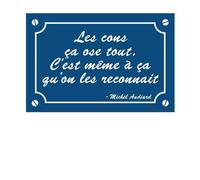 Mygoodprice Plaque de Rue décorative en Aluminium Citation Audiard déco