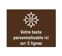 Mygoodprice Plaque décorative Croix Occitane en Aluminium Personnalisable 20x15cm ou 30x20cm Alu Brossé Alu Brossé Alu Brossé Alu Brossé Alu Brossé Alu Brossé Alu Brossé Alu Brossé Alu Brossé Marron