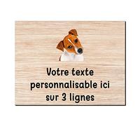 Mygoodprice Plaque décorative Jack Russel en Aluminium Personnalisable 20x15cm ou 30x20cm Bois