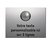 Mygoodprice Plaque décorative Pétanque en Aluminium Personnalisable 20x15cm ou 30x20cm Alu Brossé
