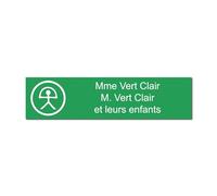 Mygoodprice Plaque gravée pour nom et numéro boîte aux Lettres Indalo autocollante 10x2,5cm personnalisée 1 à 3 Lignes Alu Brossé Alu Brossé Alu Brossé Alu Brossé Alu Brossé Alu Brossé Vert Clair