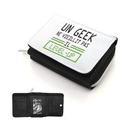 Mygoodprice Portefeuille à Rabat Porte-Monnaie Geek Level up Noir