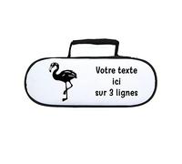 Mygoodprice Sacoche Housse Boules pétanque Pictogramme Flamant 1 avec Texte Personnalisable