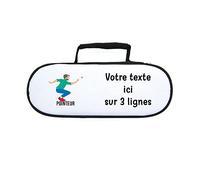 Mygoodprice Sacoche Housse Boules pétanque Pictogramme Pointeur avec Texte Personnalisable