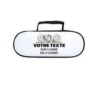 Mygoodprice Sacoche Housse Boules pétanque Pictogramme Triplette et cochonnet avec Texte Personnalisable