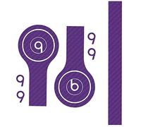 Mygoodprice Sticker Autocollant Aspect Carbone 3D Skin pour Beats Solo Violet