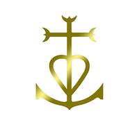 Mygoodprice Sticker logo Croix de camargue Adhésif Autocollant - Plusieurs coloris Doré 20