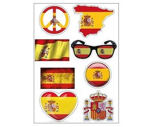 Mygoodprice Switch D05 â€“ Feuille A4 de Stickers, Dessins de Drapeaux de l'espagne