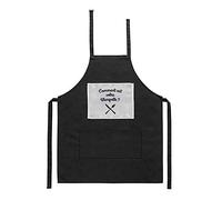 Mygoodprice Tablier noir de cuisine barbecue citation OSS 117 blanquette imprimé