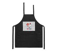 Mygoodprice Tablier noir de cuisine barbecue i love france coq imprimé
