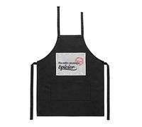 Mygoodprice Tablier noir de cuisine barbecue métier passion épicier imprimé