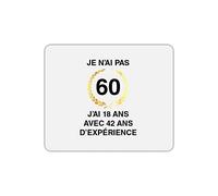 Mygoodprice Tapis de Souris Rectangle Anniversaire 60 Ans